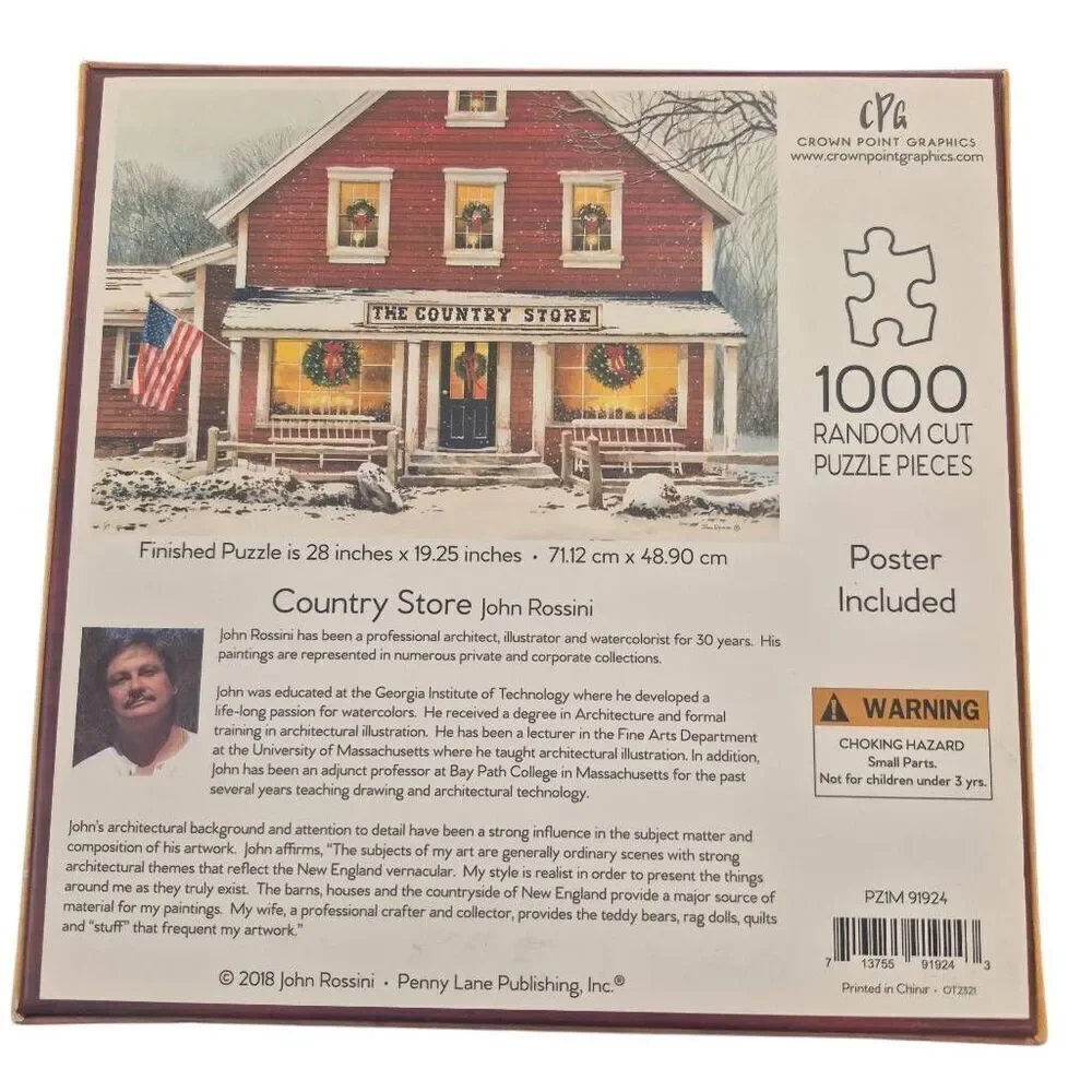 Crown Point Graphics The Country Store by John Rossini 1000 pc Jigsaw Puzzle